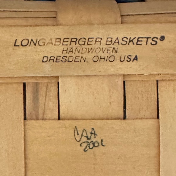 Longaberger 2001 Pumpkin Patch Basket with Lid & Bread Basket Orchard Park Plaid - Picture 14 of 16